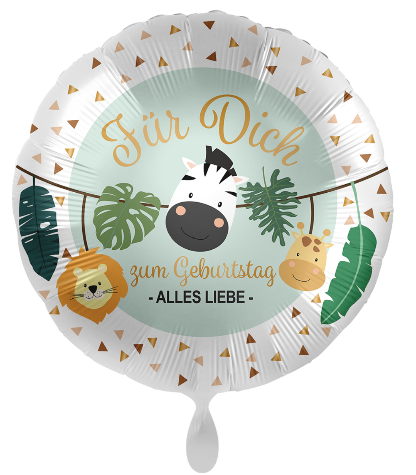 Folienballon - Happy Birthday, Dschungel Freunde - ø 43cm